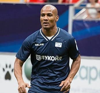 A soccer player on the field.